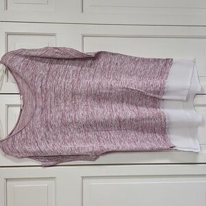 Zenana Burgundy and White Layered Blouse